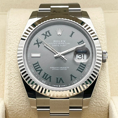 プレオウンド ロレックス デイトジャスト 126334 スレートオイスターブレスレット 41mm