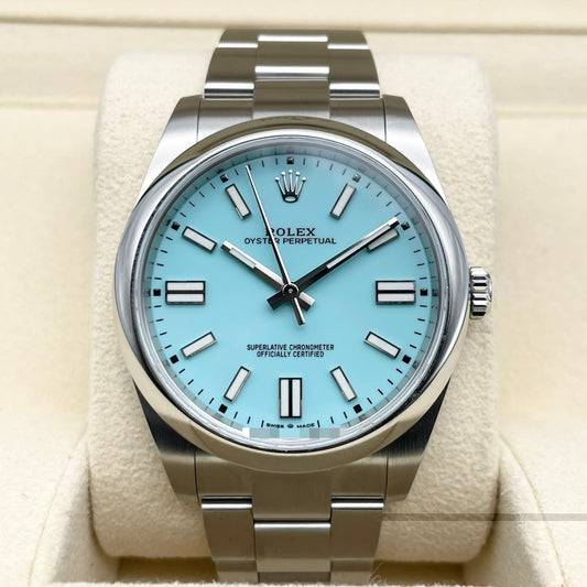 プレオウンド ロレックス オイスターパーペチュアル 124300 ターコイズブルー ステンレスチール 41mm