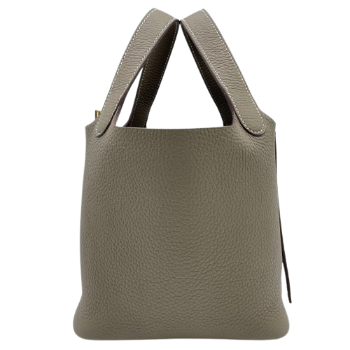 Hermes Picotin Lock PM Etoupe Torillon Clemence Gold Hardware w 새겨진