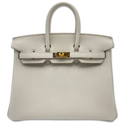 Hermes Birkin 25 Beton Togo Gold 하드웨어 W는 새겨 져 있습니다
