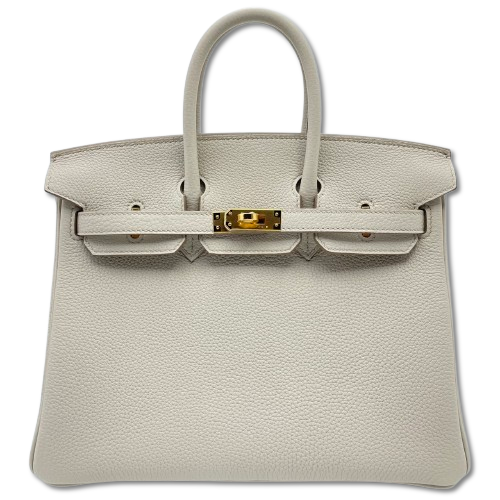 Hermes Birkin 25 Beton Togo Gold 하드웨어 W는 새겨 져 있습니다