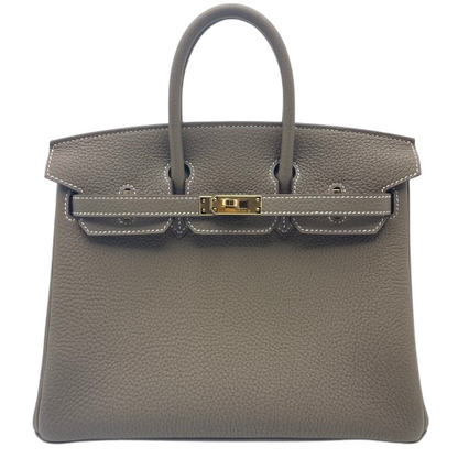 Hermes Birkin 25 Etoup Togo Gold Hardware W가 새겨 져 있습니다