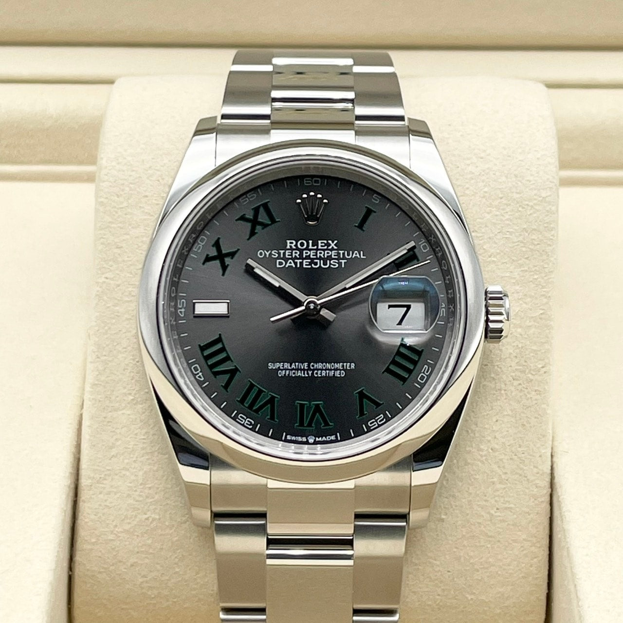 プレオウンド ロレックス デイトジャスト 126200 スレートローマ オイスターブレス 36mm