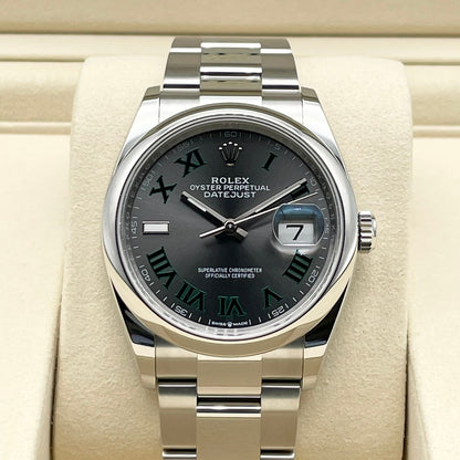 プレオウンド ロレックス デイトジャスト 126200 スレートローマ オイスターブレス 36mm
