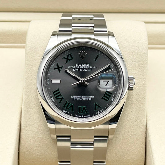 プレオウンド ロレックス デイトジャスト 126200 スレートローマ オイスターブレス 36mm