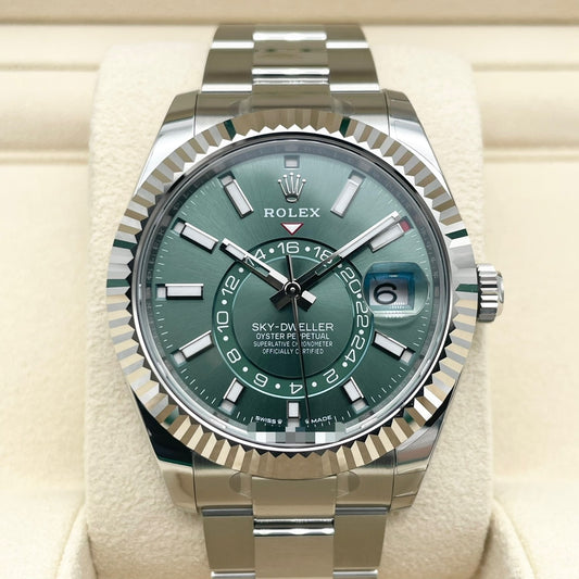 プレオウンド ロレックス スカイドゥエラー 336934 ミントグリーン オイスターブレス 42mm