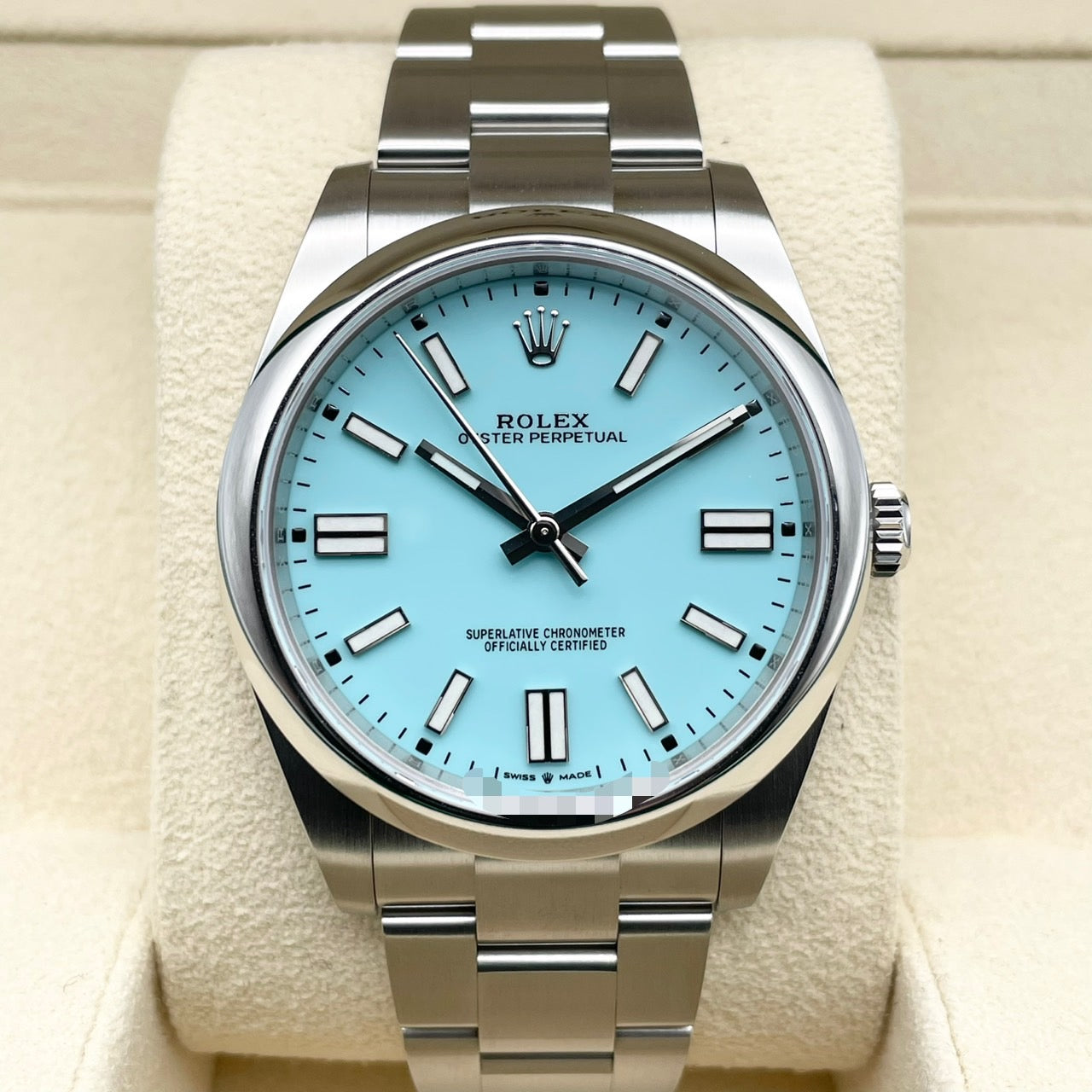 プレオウンド ロレックス オイスターパーペチュアル 124300 ターコイズブルー ステンレスチール 41mm