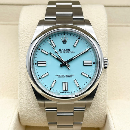 プレオウンド ロレックス オイスターパーペチュアル 124300 ターコイズブルー ステンレスチール 41mm