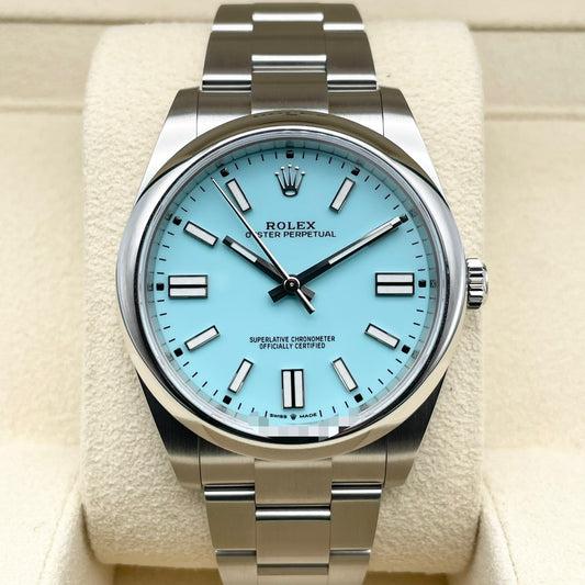 プレオウンド ロレックス オイスターパーペチュアル 124300 ターコイズブルー ステンレスチール 41mm