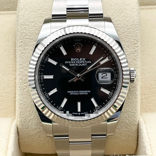プレオウンド ロレックス デイトジャスト 126334 ブラックオイスターブレスレット 41mm