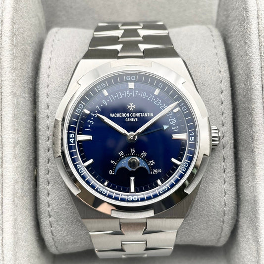 Preowned Vacheron Constantin Overseas 4000V/210A-B911 Blue Moon Phase Retrograde Date 41mm