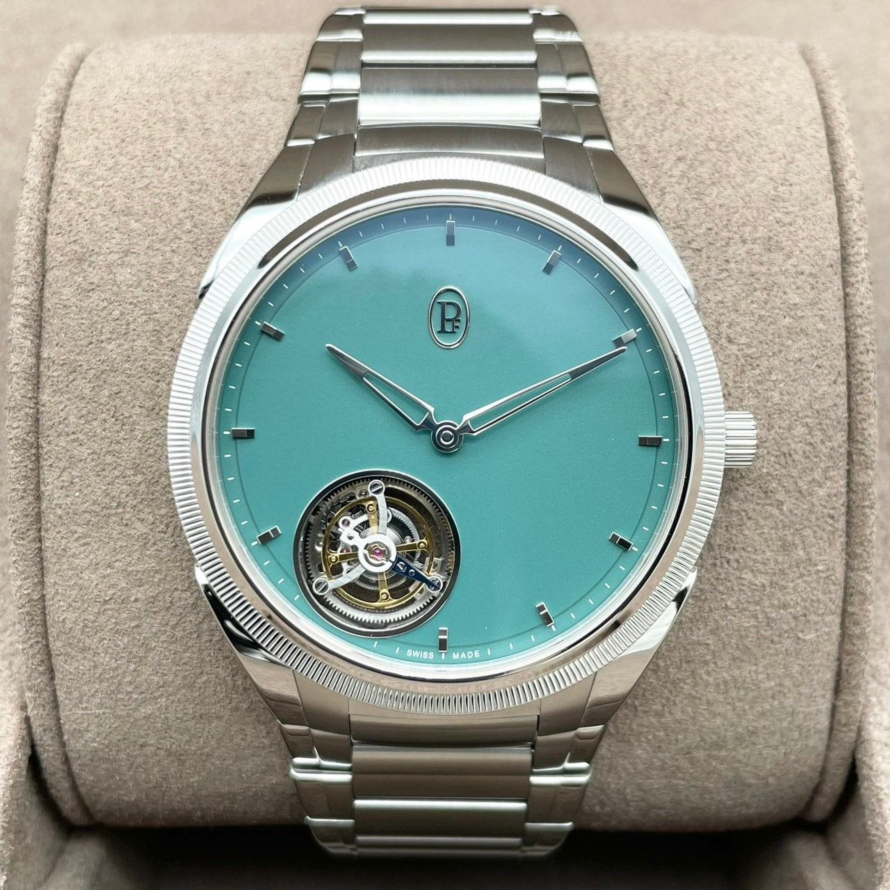 プレオウンド パルミジャーニ・フルリエ トンダ PF フライングトゥールビヨン PFS921-1020001-100182 グリーン 42ｍｍ