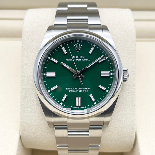 プレオウンド ロレックス オイスターパーペチュアル 126000 オイスターブレスレット グリーン 36mm