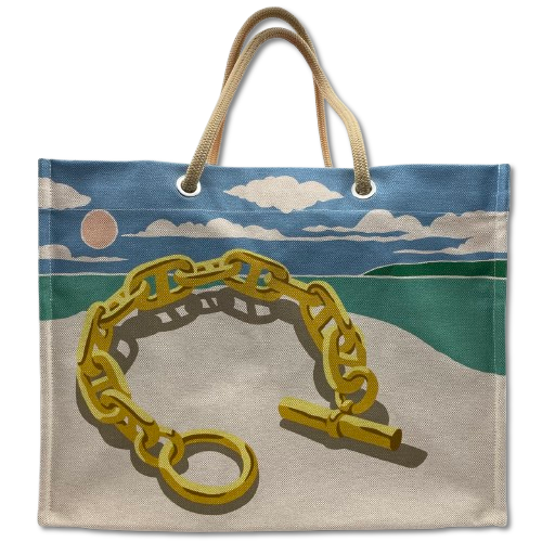 プレオウンド エルメス ESCALE A LA PLAGE ビーチバッグ 103617M 48 トワルアッシュ