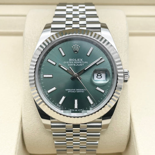 プレオウンド ロレックス デイトジャスト 126334 ミントグリーン ジュビリーブレス 41mm