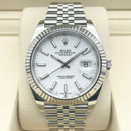 プレオウンド ロレックス デイトジャスト 126334 ホワイト ジュビリーブレスレット 41mm