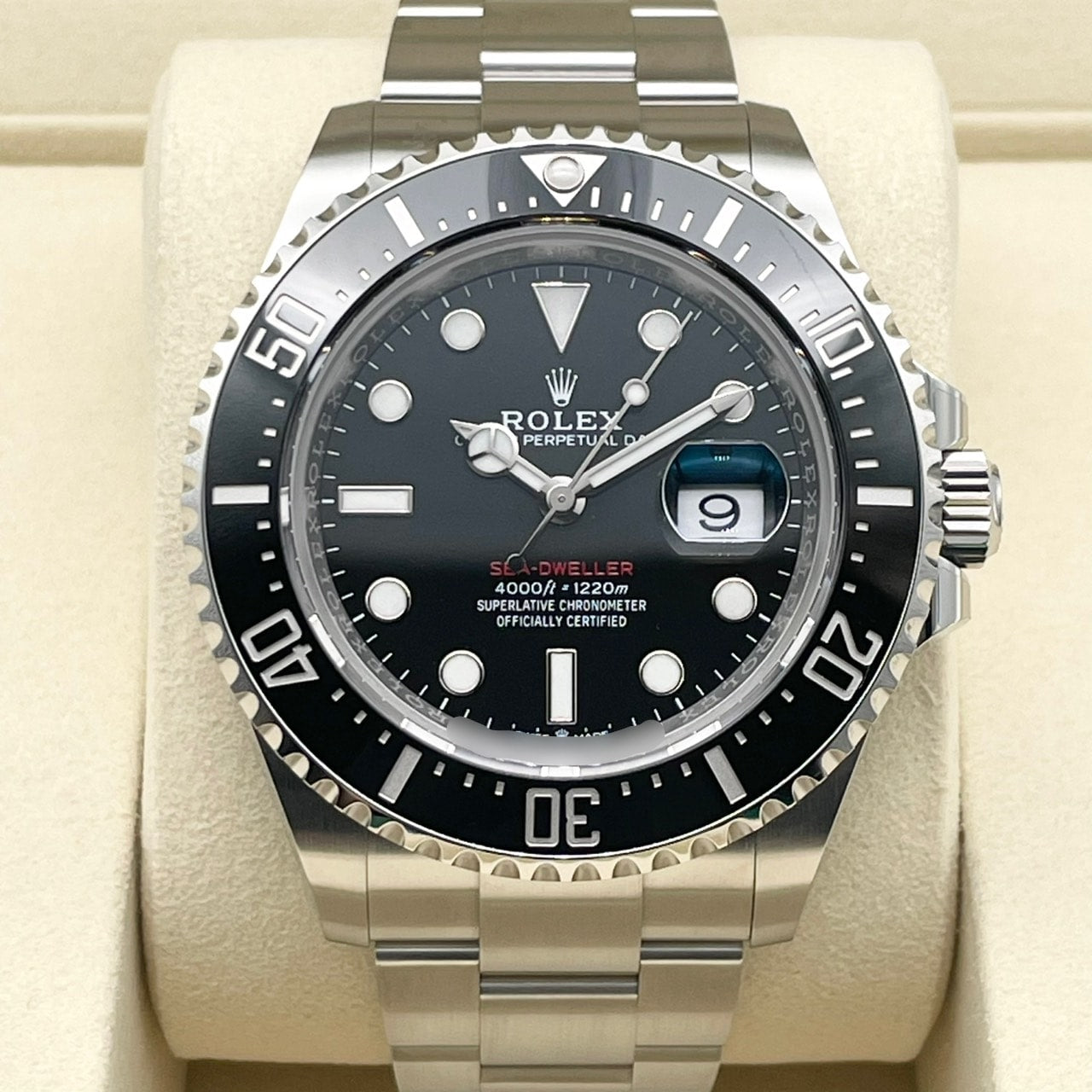 사전 소유의 롤렉스 바다 거주자 126600 블랙 굴 팔찌 43mm