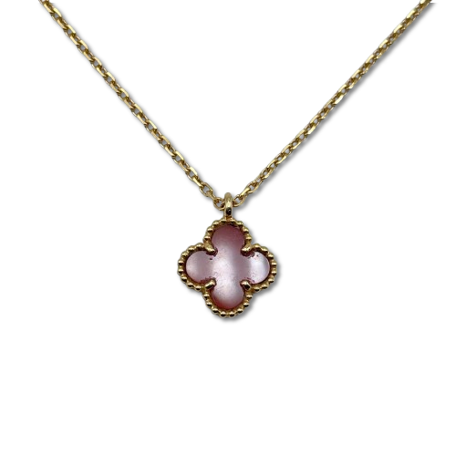 Pre-Owned Van Cleef & Arpels Sweet Alhambra Pendant VCARN59M00 Carnelian Yellow Gold