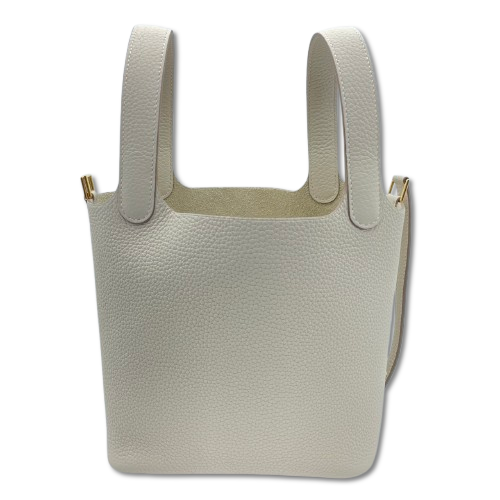 Pre-Owned Hermes Picotin Lock PM Cre Torillon Clemence Gold Hardware K Engraved