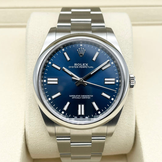 プレオウンド ロレックス オイスターパーペチュアル 124300 オイスターブレスレット ブルー 41mm