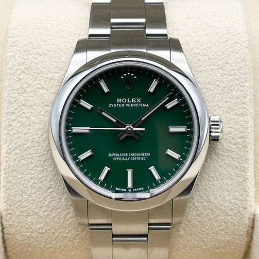Pre-Owned Rolex Oyster Perpetual 277200 Oyster Bracelet Green 31mm