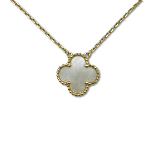 Pre-Owned Van Cleef & Arpels Vintage Alhambra Necklace VCARA45900 Mother of Pearl Yellow Gold