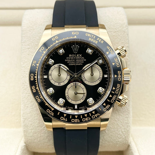 プレオウンド ロレックス デイトナ 126518LNG ブラック&シャンパン 8Pダイヤ 40mm