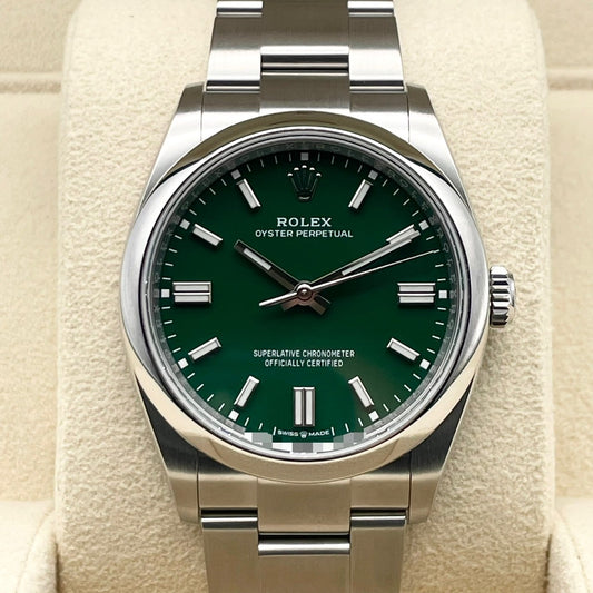 プレオウンド ロレックス オイスターパーペチュアル 126000 グリーン オイスターブレスレット 36mm