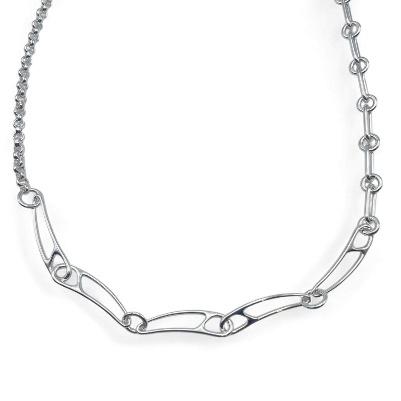 プレオウンドエルメス シェーヌ・ダンクル パンクネックレス 42�p シルバー925