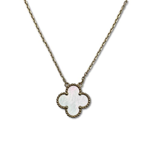 プレオウンドヴァンクリーフ＆アーペル ヴィンテージアルハンブラ ネックレス VCARA45900 マザーオブパール イエローゴールド