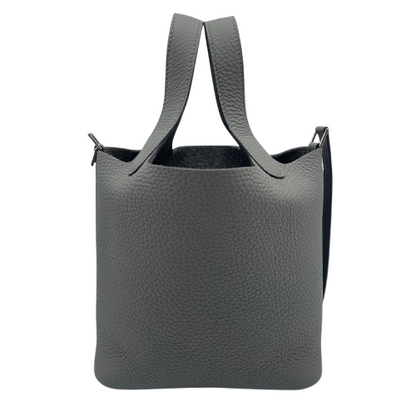 Pre-owned Hermes Picotan Lock PM Grimeyer Taurillon Clemence Silver hardware K engraved