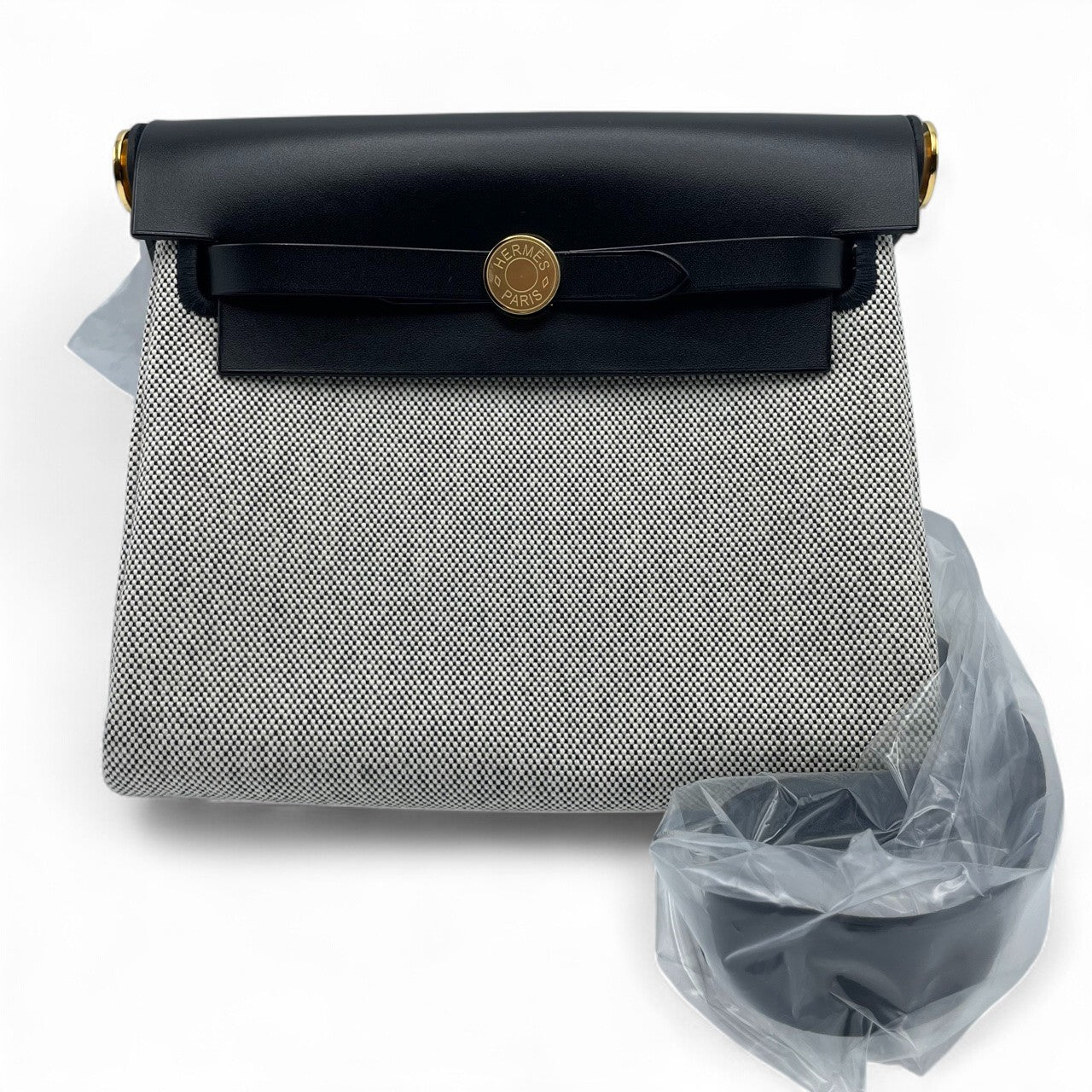 중고 에르메스 에일 백 지퍼 미니 20 느와르 투알 애쉬 골드 하드웨어 K 스탬프 중고