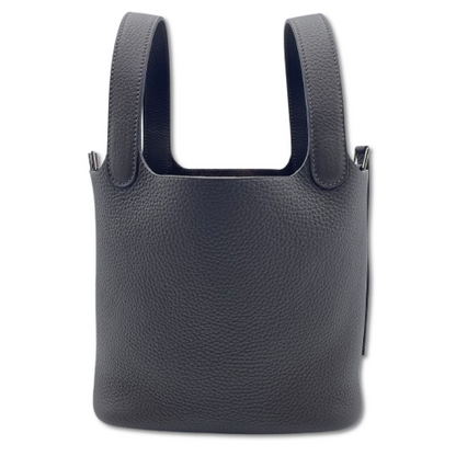 Pre-owned Hermes Picotan lock PM Evenne Taurillon Clemence Silver hardware K stamp