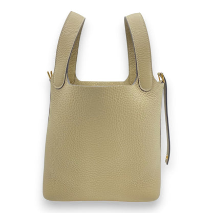 Pre-owned Hermes Picotan Lock PM Trench Taurillon Clemence Gold hardware K stamp