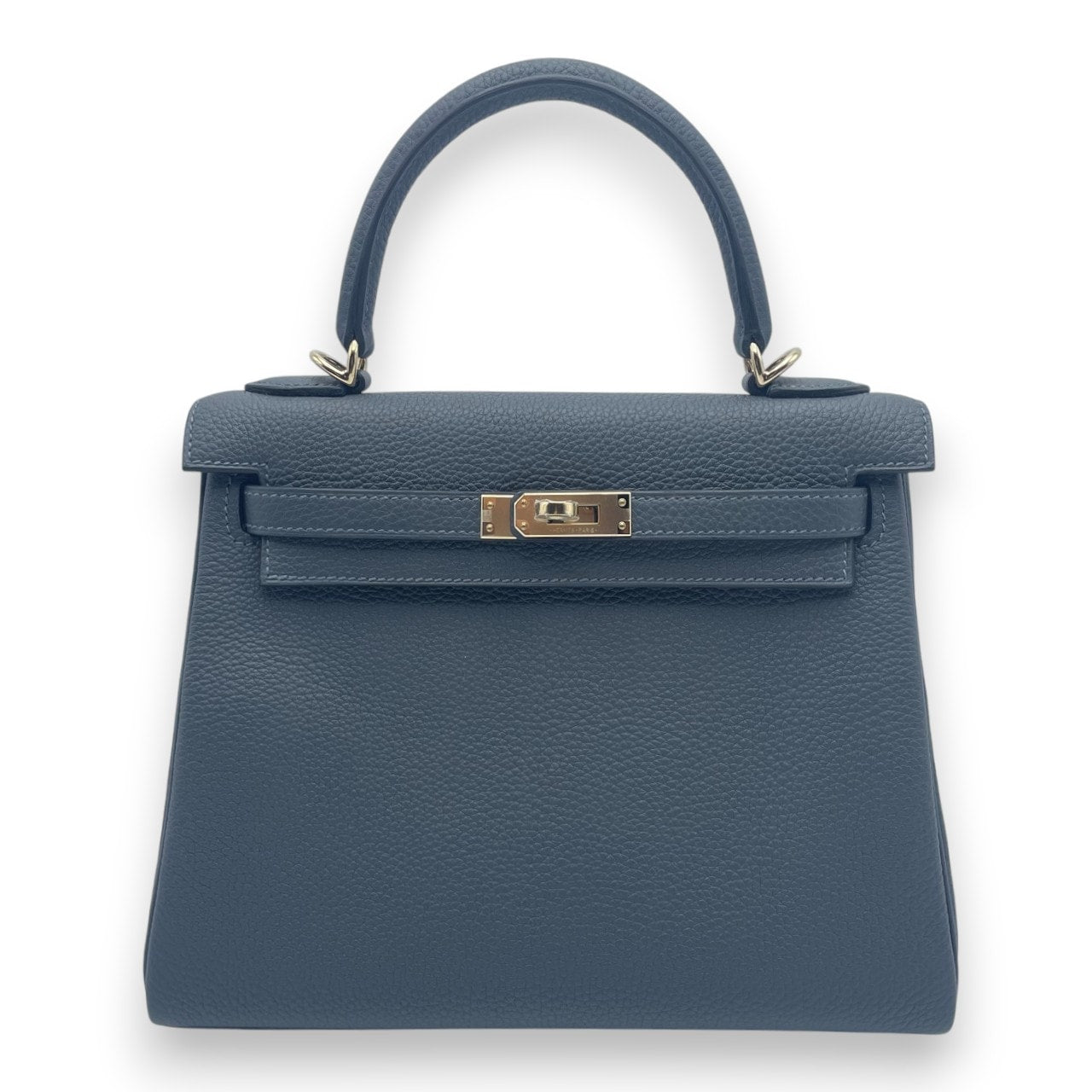 Pre-Owned Hermes Kelly 25 Grimisty Togo Champagne Gold Hardware W Engraved