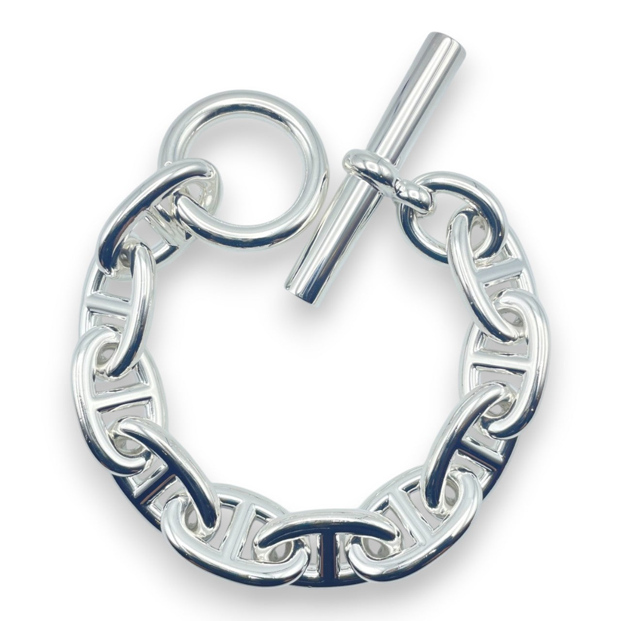 プレオウンドエルメス シェーヌ・ダンクル ブレスレット TGM シルバー925 10コマ