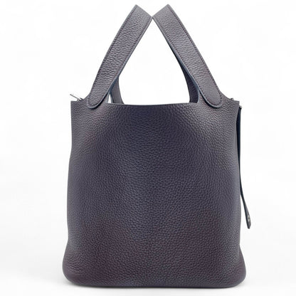 Pre-Owned Hermes Picotan Lock MM Rouge Serie Togo Silver Hardware U Engraved