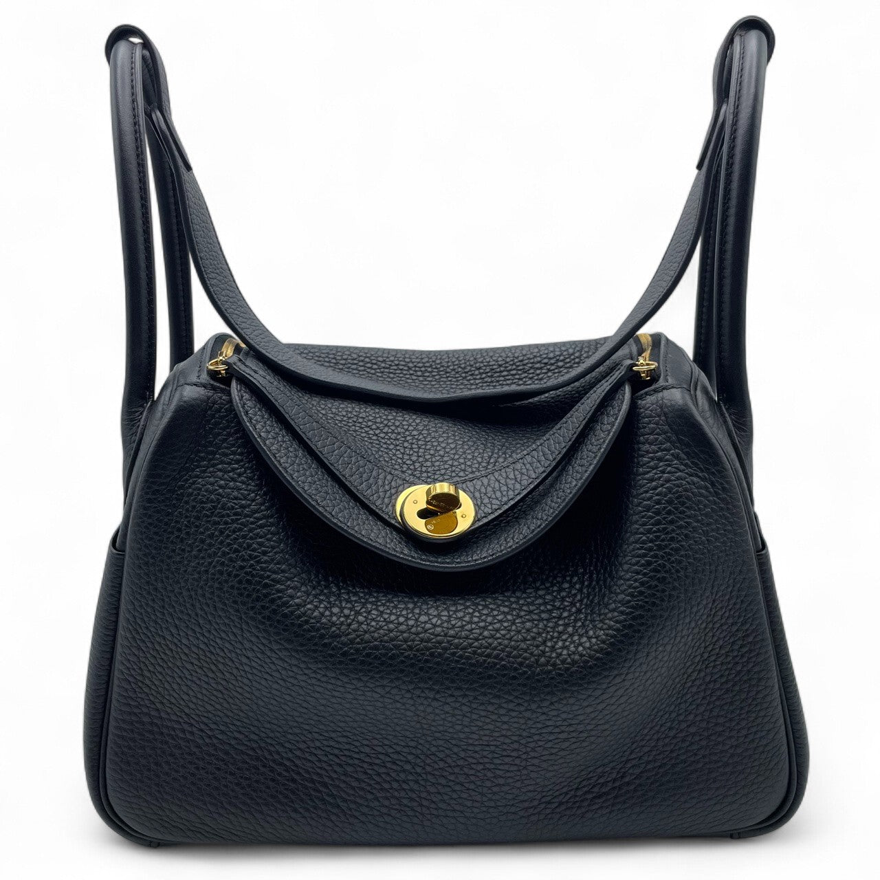 중고 에르메스 린디 26 느와르 토리옹 클레망스 골드 하드웨어 B 스탬프