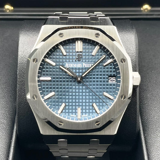 プレオウンド オーデマピゲ ロイヤルオーク 15500ST.OO.1220ST.01 ブルー 41mm