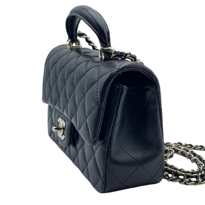 Chanel Top Handle Mini Flap Bag W20 Lambskin