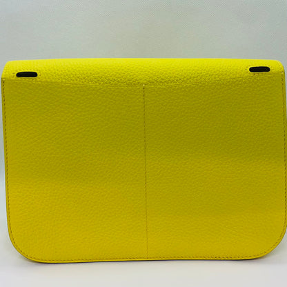 Pre-Owned Hermes Arzan 25 Lime Torillon Clemence Silver Fittings U Engraved
