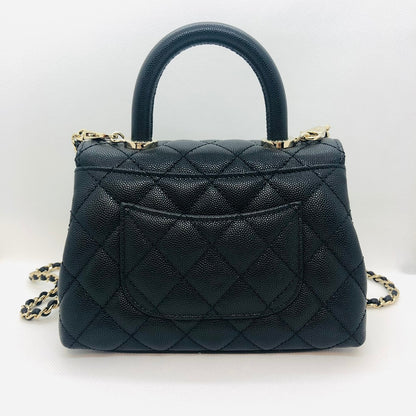 二手Chanel Matelasse顶部手柄Mini 2-Way Bag AS2215