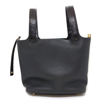 Pre-Owned Hermes Picotin Rock MM Torillon Clemence Black
