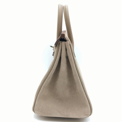 プレオウンド エルメス バーキン25 エトゥープ グリスカイユ スイフト グリズリー シルバー金具