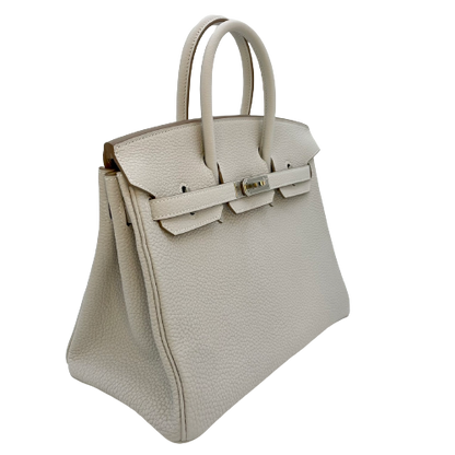 プレオウンド 【現金特価】エルメス バーキン25 パールグレー トゴ シルバー金具 B刻印