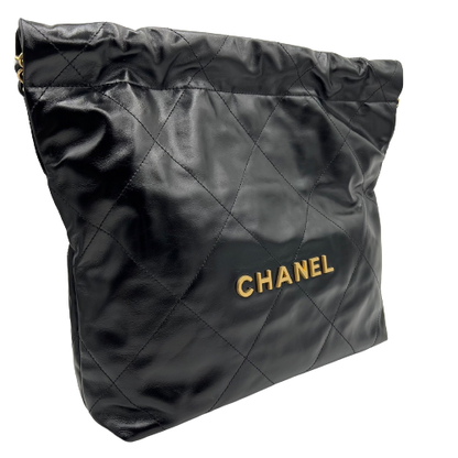 プレオウンド CHANEL シャネル22 チェーンショルダー シャイニーカフスキン AS3260