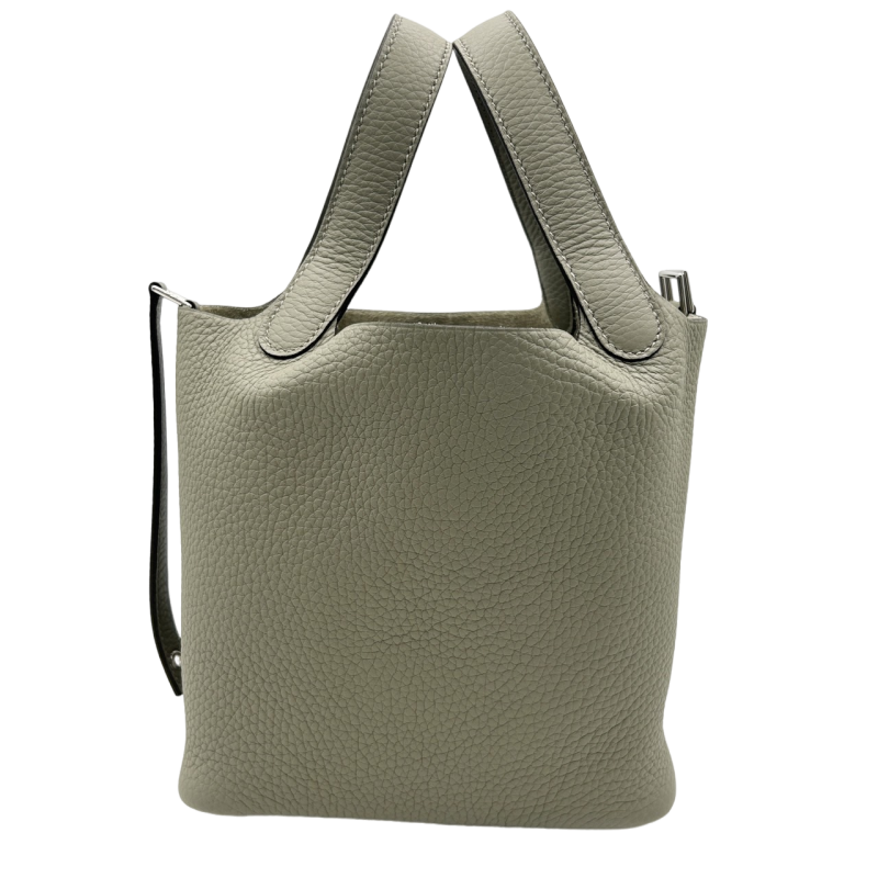 [聖誕節特價價格] Hermes Picotin Lock PM Sage Torillon Clemence Silver Fittings B刻有