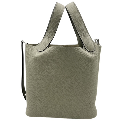 [聖誕節特價價格] Hermes Picotin Lock PM Sage Torillon Clemence Silver Fittings B刻有