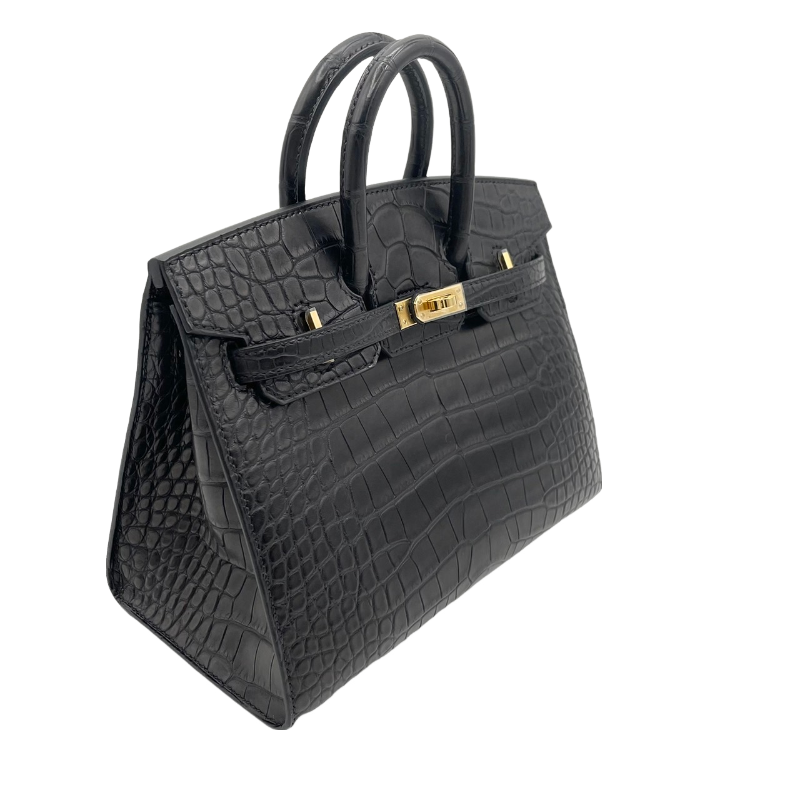 Hermes Birkin 20 Black Alligator Gold Hardware B가 새겨 져 있습니다