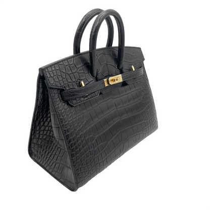 Hermes Birkin 20 Black Alligator Gold Hardware B가 새겨 져 있습니다